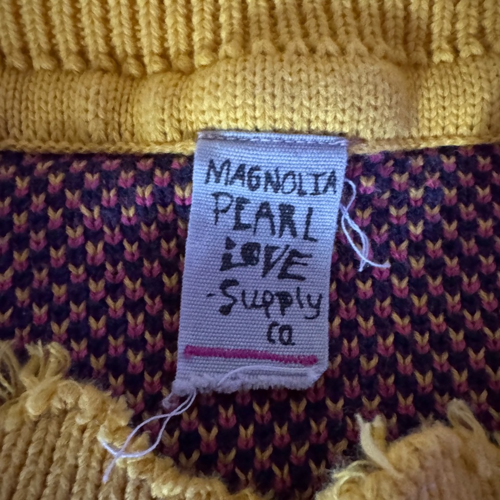 Magnolia Pearl Yellow and Purple Knit Sweater - Picture 3 of 4